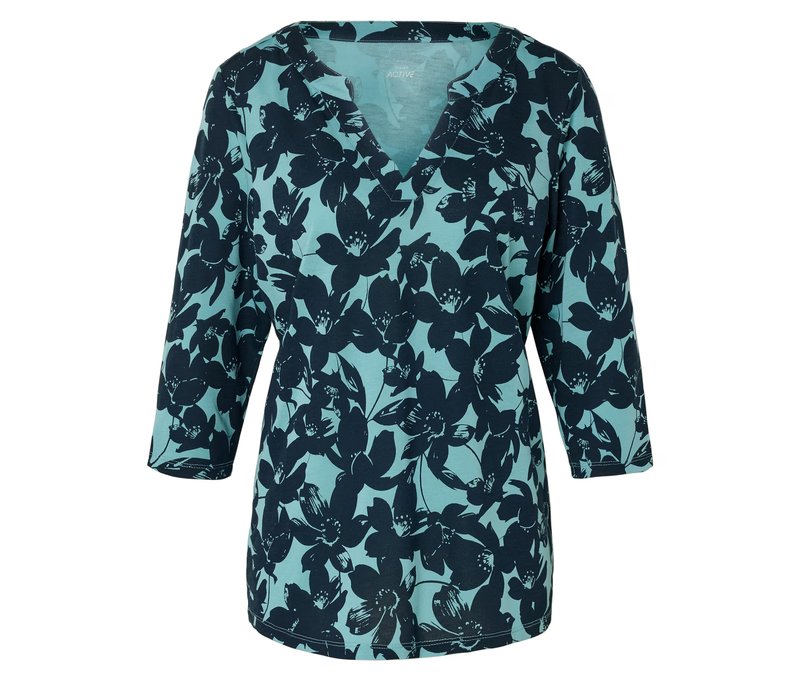 Tchibo - Outdoor-Funktionsshirt - Damen - Gr. M - türkis/print