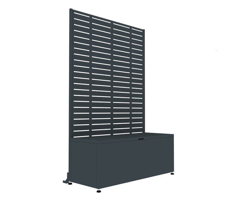 Tchibo - Sichtschutz mit Sitzbank und Stauraum - 120x50x190cm - anthrazit -