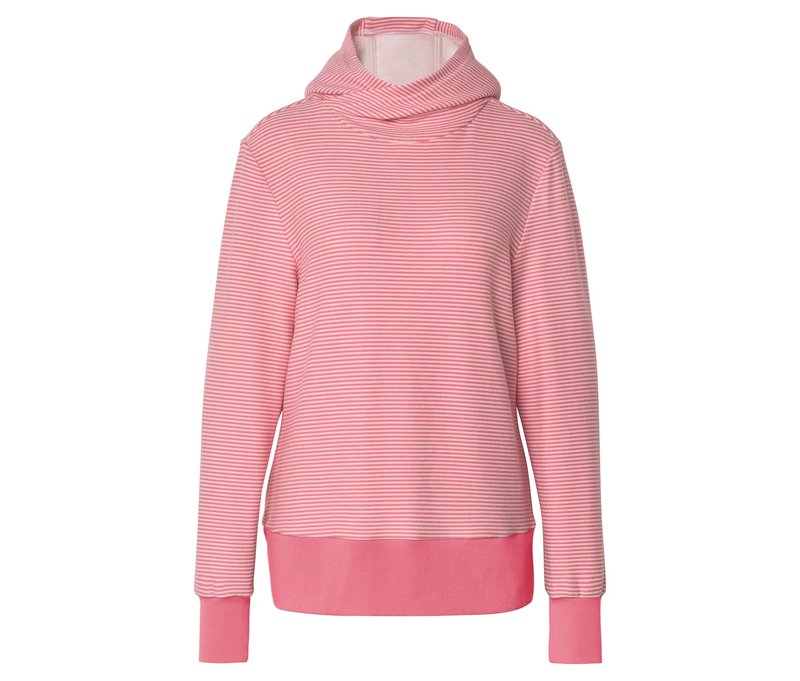 Tchibo - Kapuzen-Pullover - Damen - Gr. M - rosa/gestreift