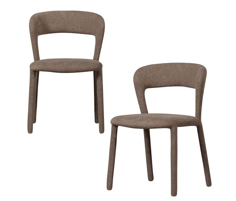 Tchibo - 2 Woood Esszimmerstühle »Noble« - 51x56x76cm - taupe -
