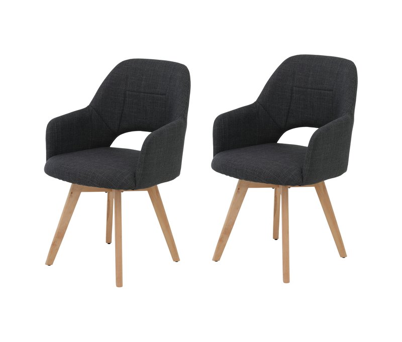 Tchibo - 2 Hela Stühle »Stade« - 57x61x88cm - anthrazit -