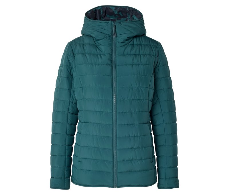 Tchibo - Wende-Steppjacke - Damen - Gr. M - petrol/print