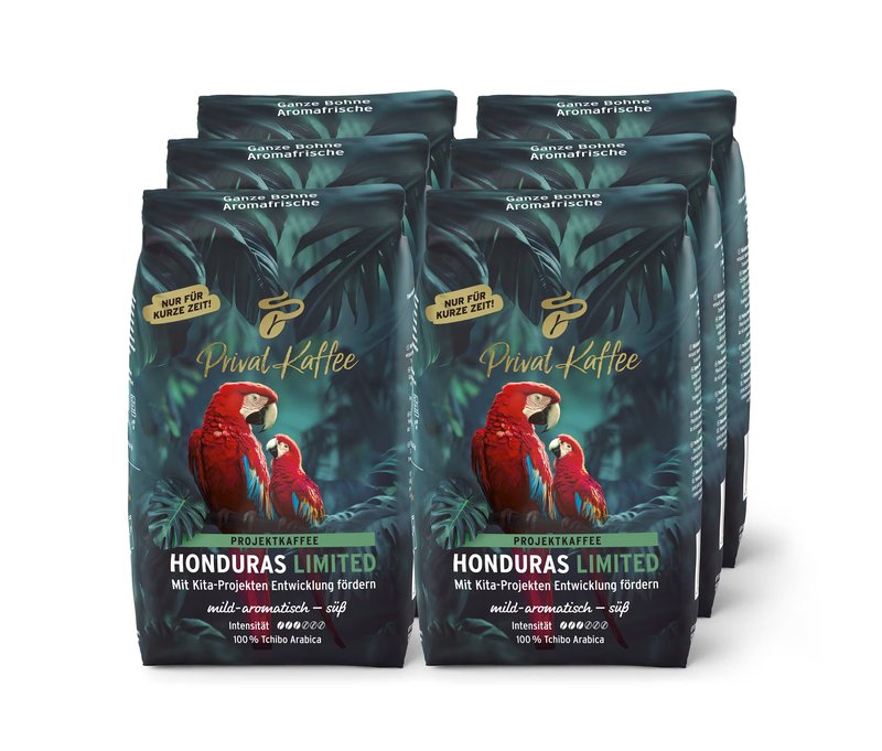 Tchibo - Privat Kaffee Limited Edition Honduras - 6 x 500 g Ganze Bohne - Intensität: 3/6