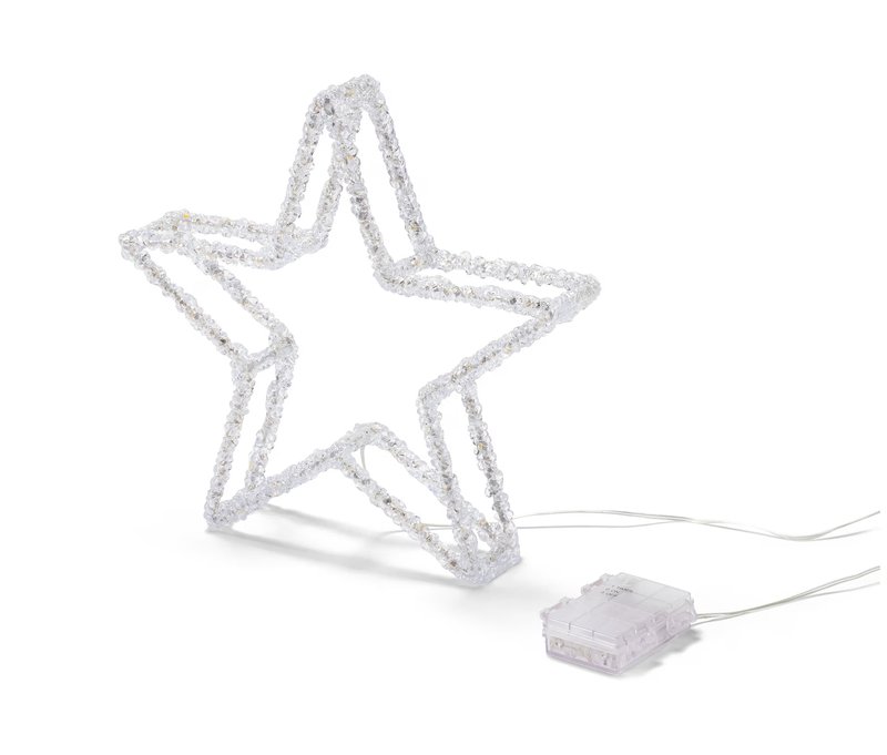 Tchibo - LED-Dekostern - 31,5x6x30,5cm - transparent -