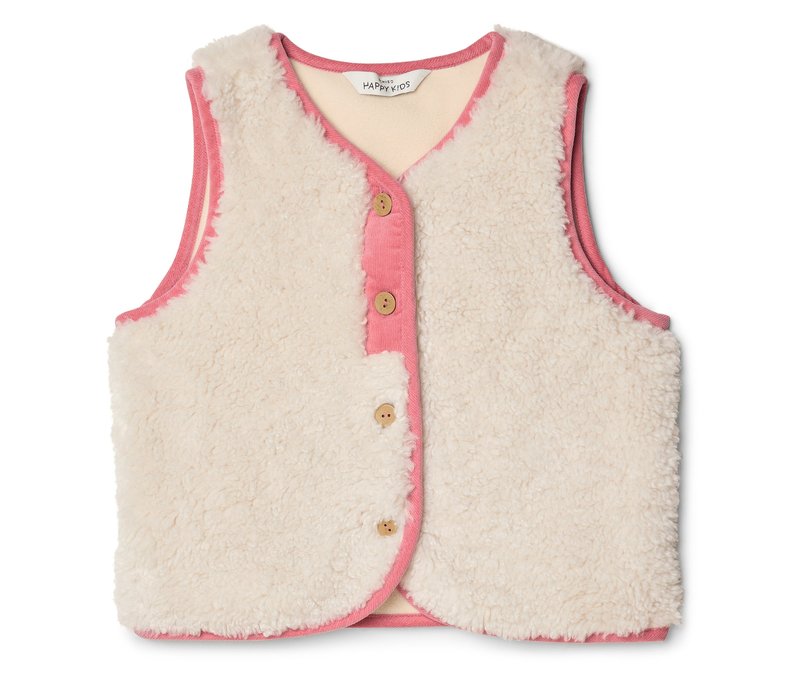 Tchibo - Kinder-Teddyfleeceweste - Baby - Gr. 86/92 - creme
