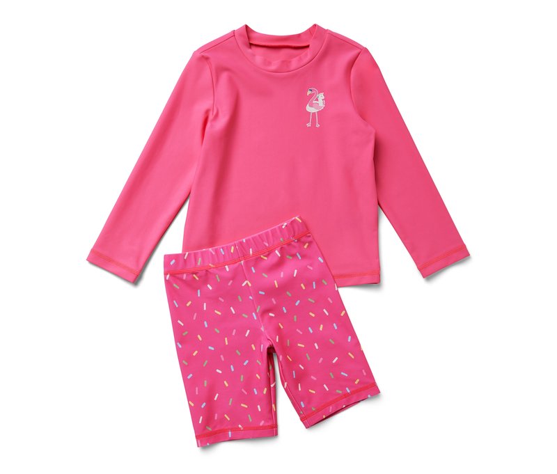 Tchibo - Kinder-Kombi mit UV-Schutzfaktor 80 - Gr. 122/128 - pink/print