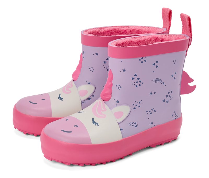 Tchibo - Gefütterte Kinder-Chelsea-Regenstiefel - Gr. 22-23 - lila/print