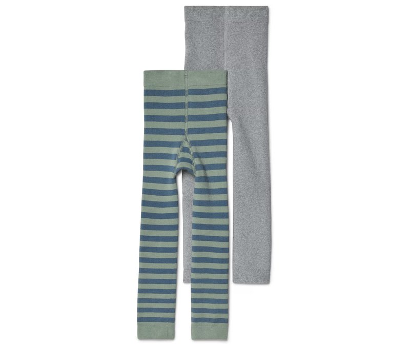 Tchibo - 2 Kinder-Frottee-Strickleggings - Jungen - Gr. 122/128 - blau