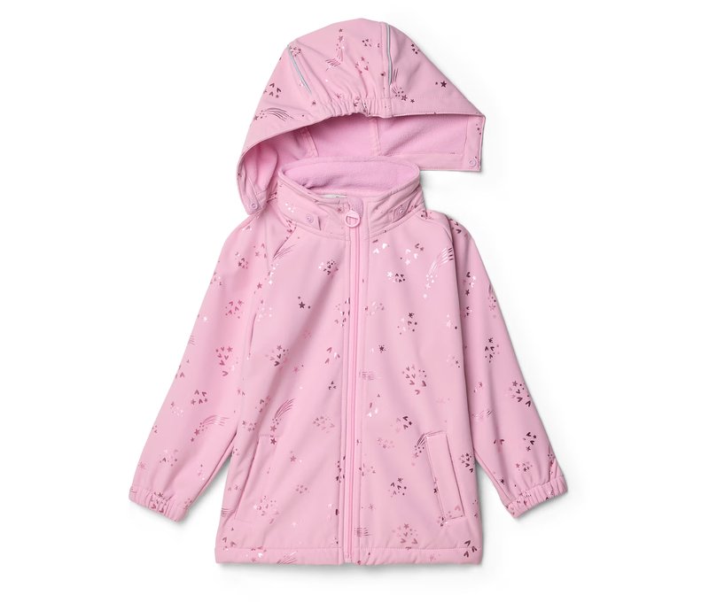 Tchibo - Kinder-Softshelljacke - Mädchen - Gr. 122/128 - silber/print