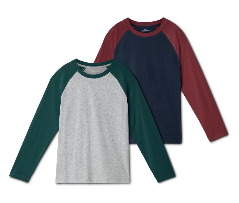 Tchibo - 2 Kinder-Langarmshirts - Jungen - Gr. 158/164 - dunkelblau