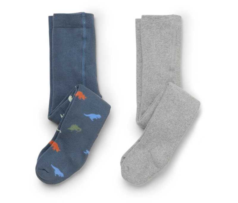 Tchibo - 2 Kinder-Frottee-Strumpfhosen - Gr. 110/116 - blau