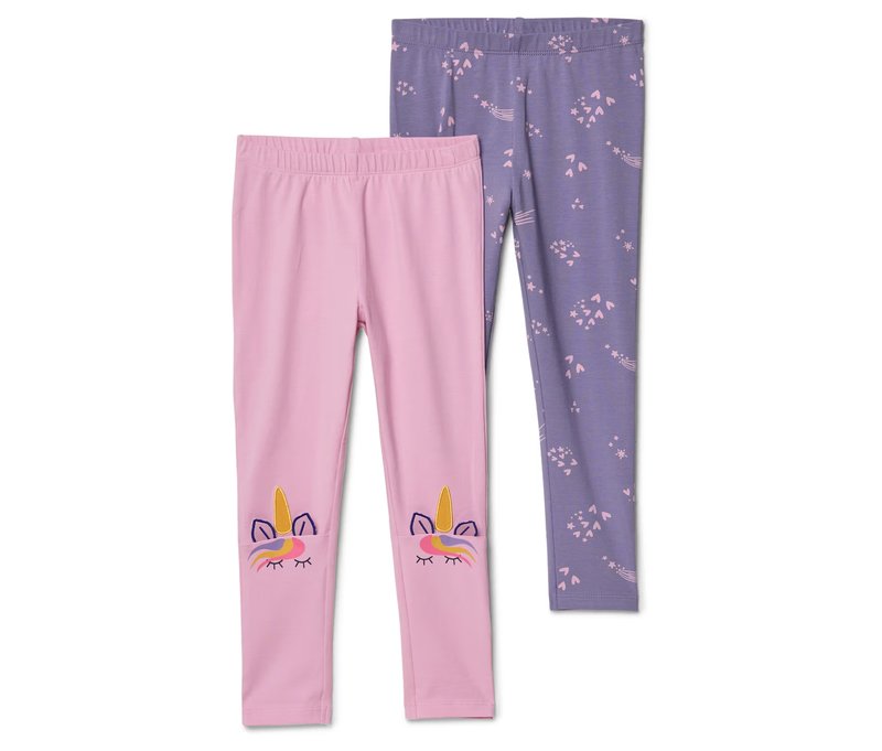 Tchibo - 2 Kinder-Leggings - Mädchen - Gr. 122/128 - rosa