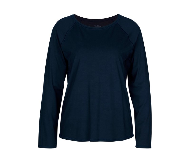 Tchibo - Calida »Deepsleepwear Balance« Langarm-Shirt - Damen - Gr. S - blau