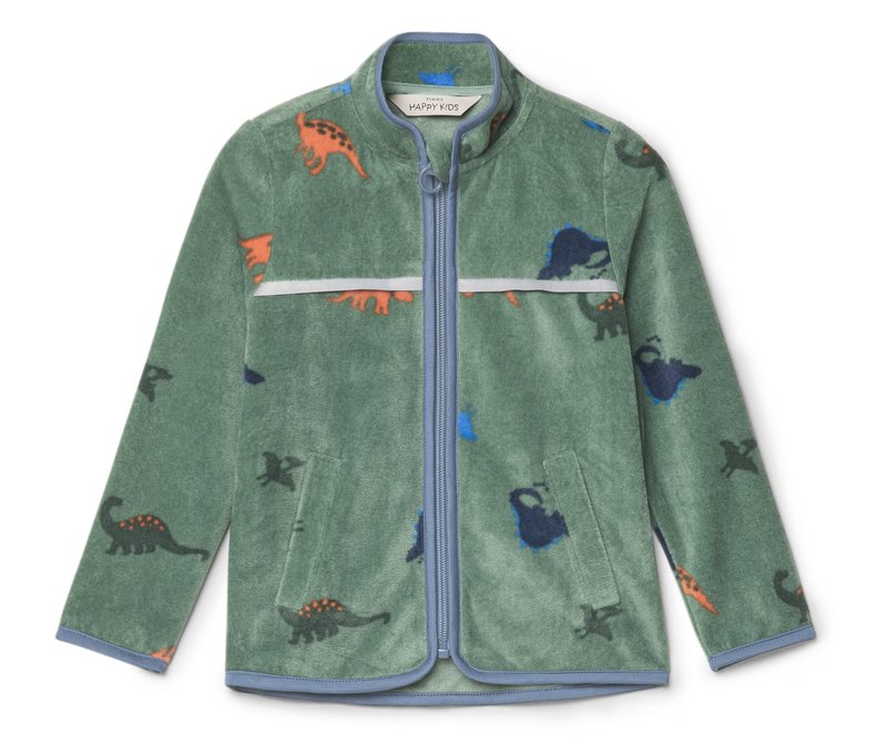Tchibo - Kinder-Fleecejacke - Jungen - Gr. 122/128 - grün/print