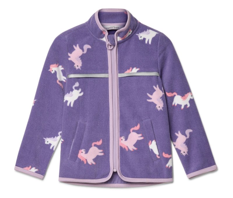 Tchibo - Kinder-Fleecejacke - Baby - Gr. 86/92 - weiß/print