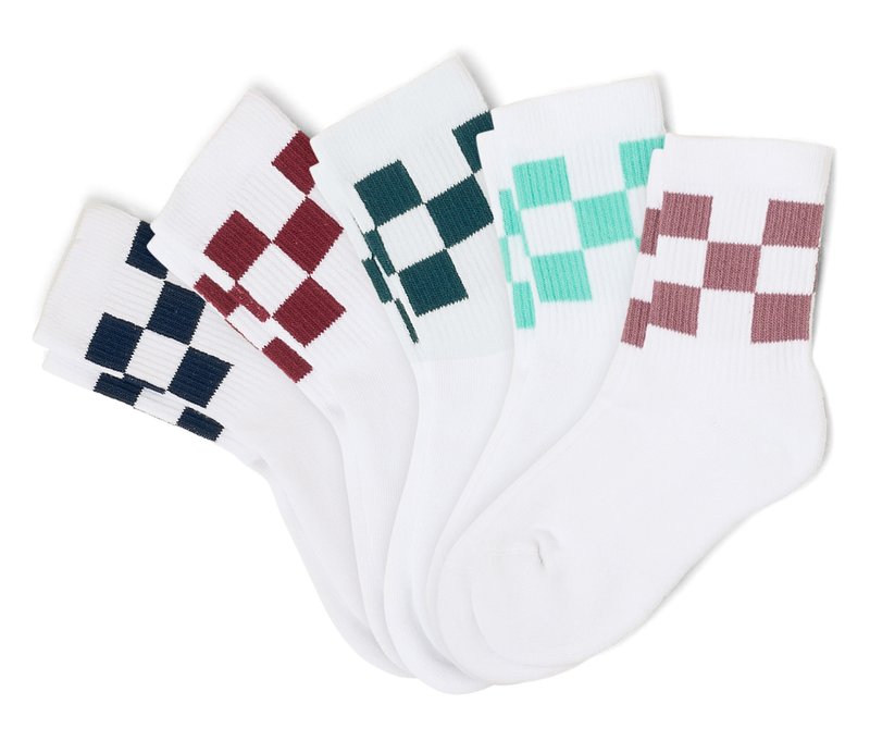 Tchibo - 5 Paar Kinder-Tennissocken - Kinder - Gr. 31-34 - bordeaux/jacquard
