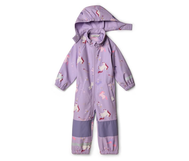 Tchibo - Kinder-Softshell-Einteiler - Mädchen - Gr. 110/116 - lila/print