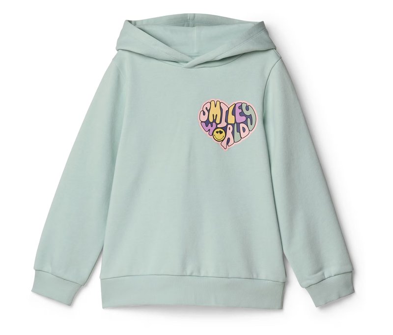 Tchibo - Kinder-Sweatshirt Hoodie Smileyworld® mit angerauter Innenseite - Kinder - Gr. 170/176 - hellgrün/print