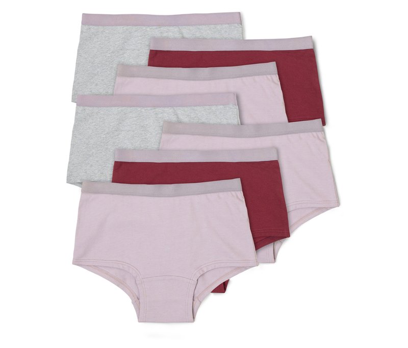 Tchibo - 7 Mädchen-Pantys - Mädchen - Gr. 122/128 - weinrot