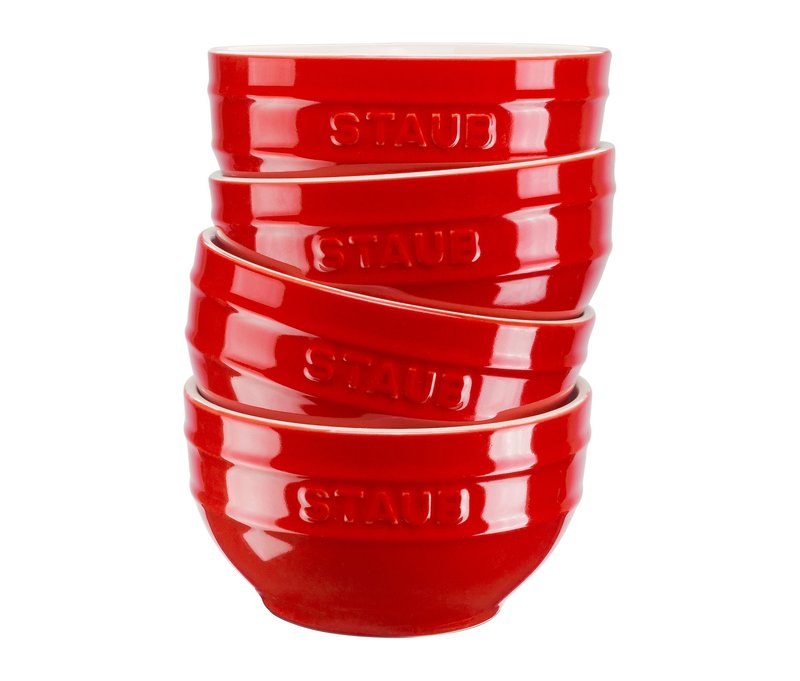 4 Staub Keramik-Schüsseln - rot
