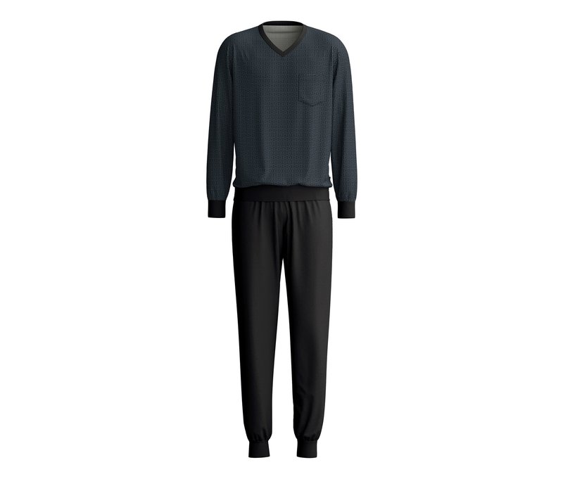 Tchibo - Calida Pyjama-Set mit Bündchen »Relax Streamline 2« - Herren - Gr. XXL - schwarz