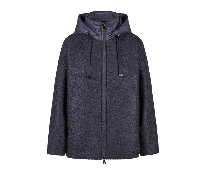 Tchibo - Barbara Lebek Bouclé-Wolljacke - Damen - Gr. 40 - blau