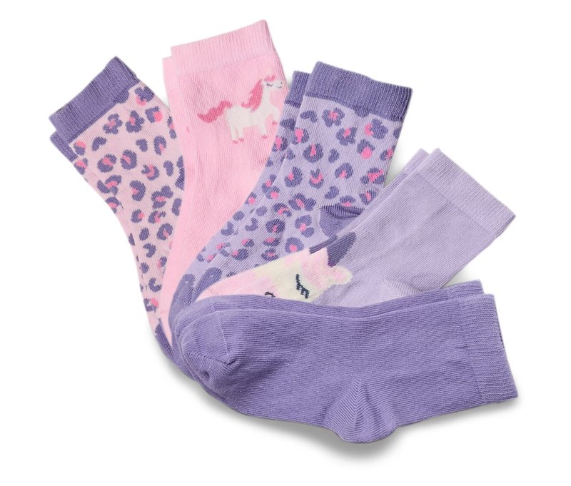 Tchibo - 5 Paar Kinder-Socken - Mädchen - Gr. 31-34 - lila