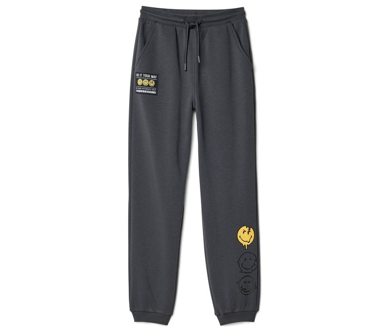 Tchibo - Kinder-Jogginghose Smileyworld® - Kinder - Gr. 122/128 - dunkelgrau/print