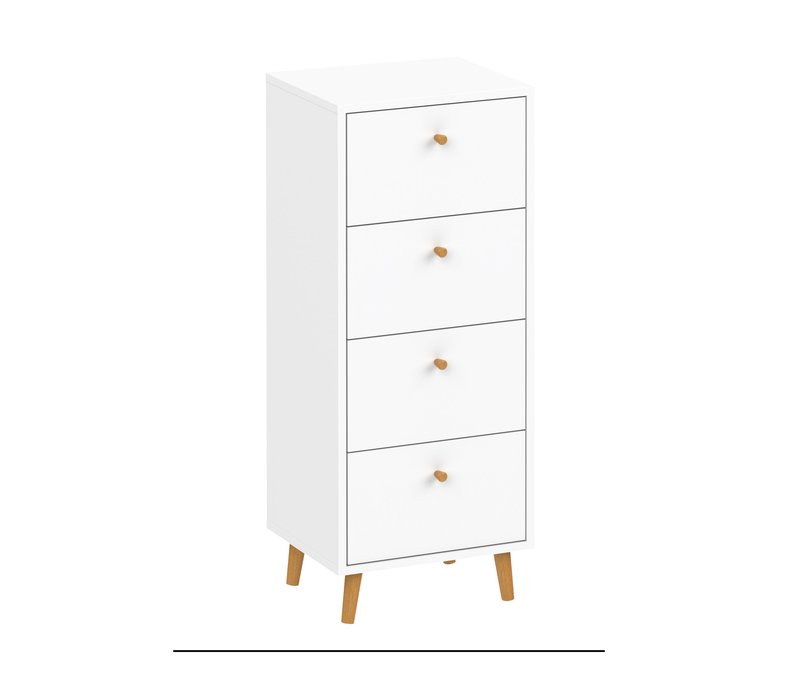 Tchibo - Kommode »Bjarne« mit 4 Schubladen - 40,3x33x101,3cm - braun -
