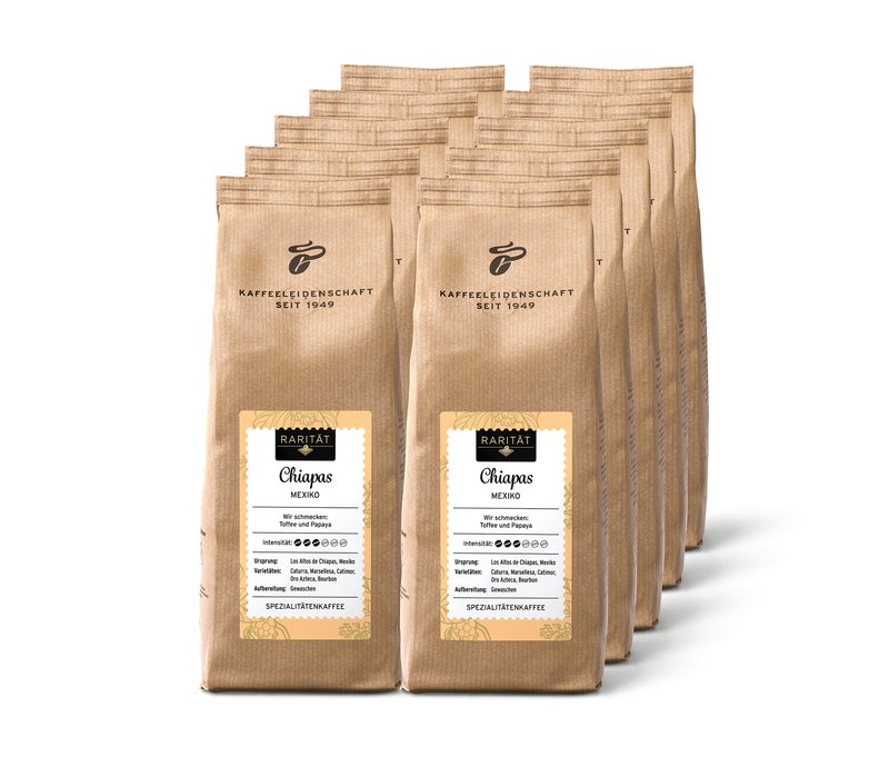 Tchibo - Rarität Chiapas Mexiko - 10 x 500 g Ganze Bohne - Intensität: 3/6