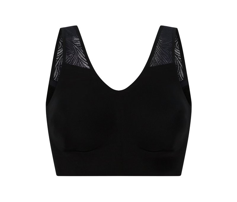 Schiesser Bustier mit Spitze - Damen - Gr. 36 - schwarz