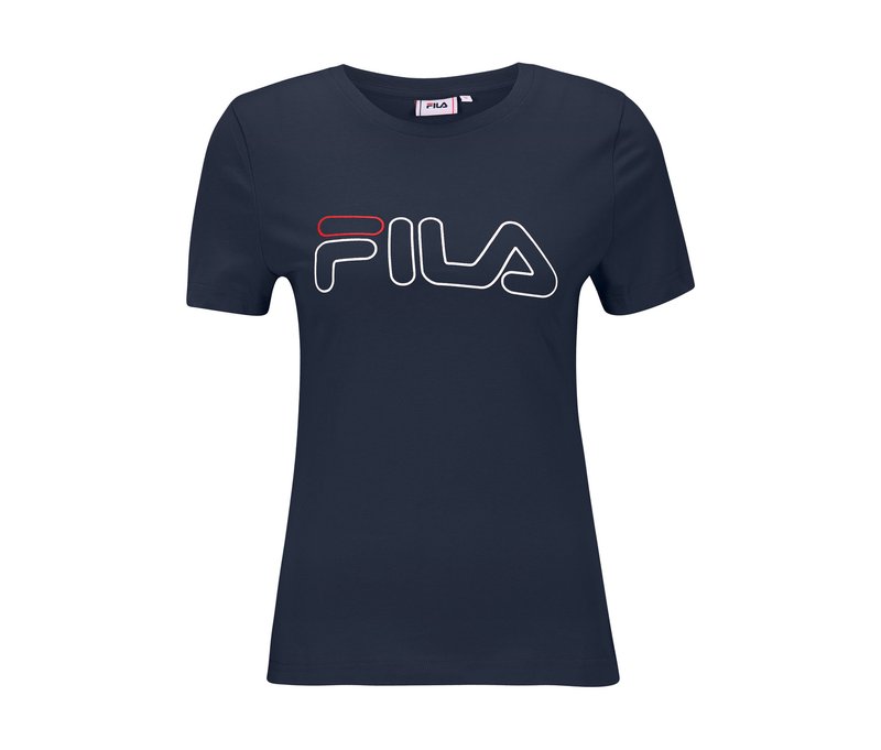 Fila Damen T-Shirt »Schilde« - Damen - Gr. S - dunkelblau