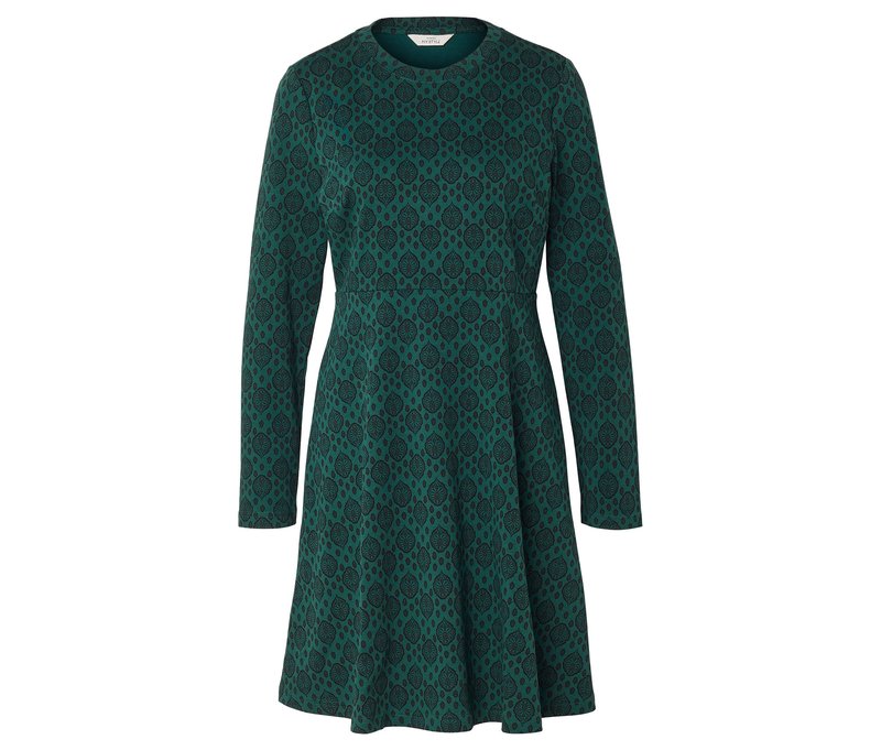 Tchibo - Jacquard-Kleid - Damen - Gr. L - dunkelblau/jacquard