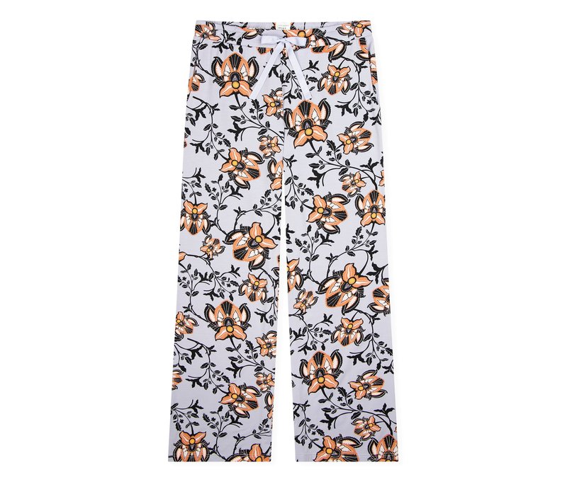 Schiesser Relaxhose - Damen - Gr. 34 - lila/geblümt