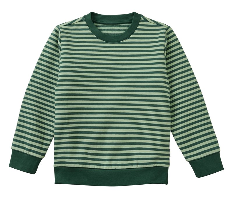 Tchibo - Jako-O geringeltes Kinder-Rundhalssweatshirt - Gr. 152/158 - grün