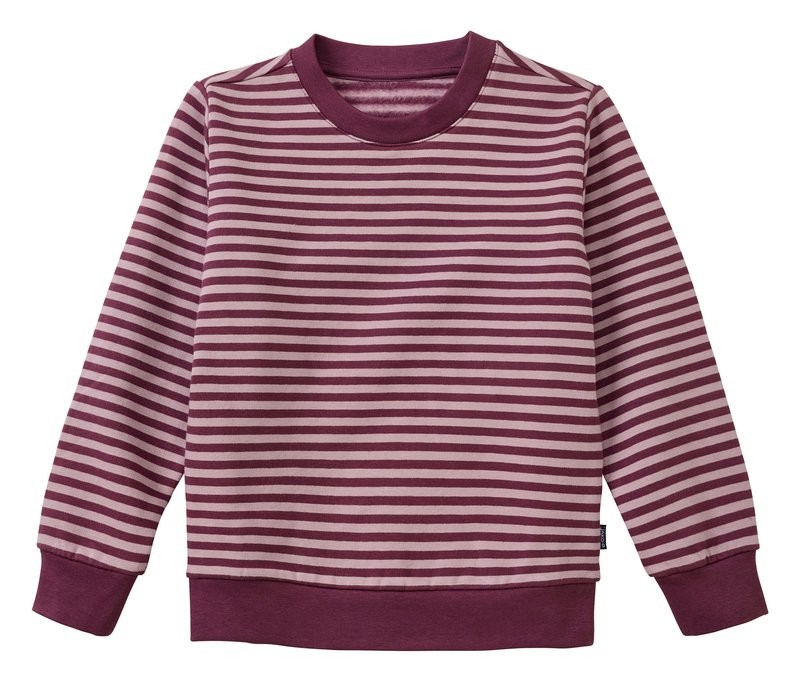 Tchibo - Jako-O geringeltes Kinder-Rundhalssweatshirt - Gr. 104/110 - pflaume