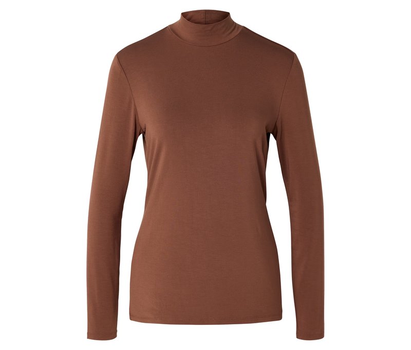 Tchibo - Blusenshirt mit Stehkragen - Damen - Gr. XXL - cognac