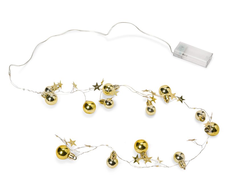 Tchibo - LED-Lichterkette mit Sternen und Kugeln - silber