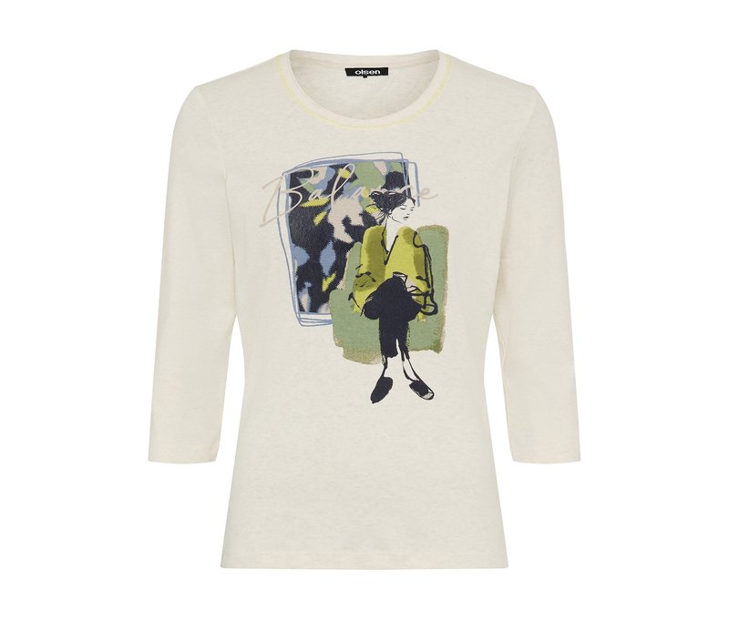 Tchibo - Olsen 3/4-Shirt - Damen - Gr. 38 - beige