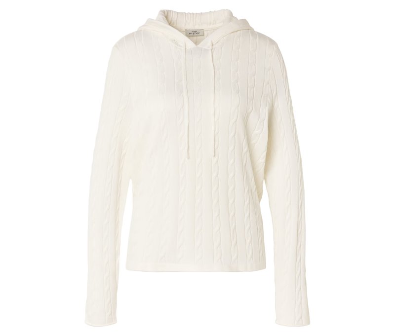 Tchibo - Strick-Hoodie - Damen - Gr. M - creme