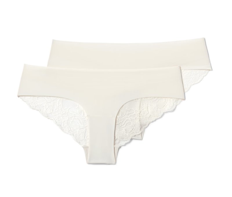 Tchibo - 2 Magic-Cut-Brazil-Slips - Damen - Gr. M - creme
