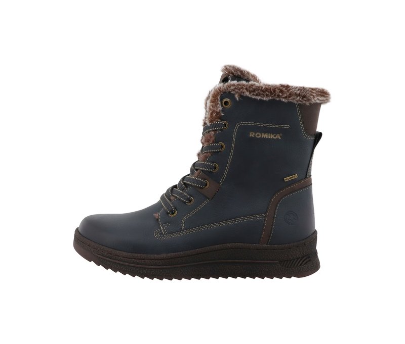 Romika Fell-Schnürboots - Damen - Gr. 37 - dunkelblau