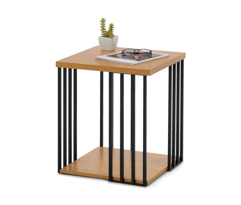 Tchibo - Beistelltisch mit Metallstreben - 45x45x51cm - schwarz -