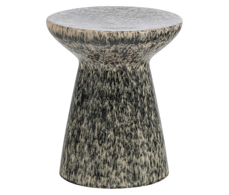 Tchibo - Woood Keramik-Beistelltisch »Fleck« - 47,5x47,5x54,5cm - dunkelbraun -