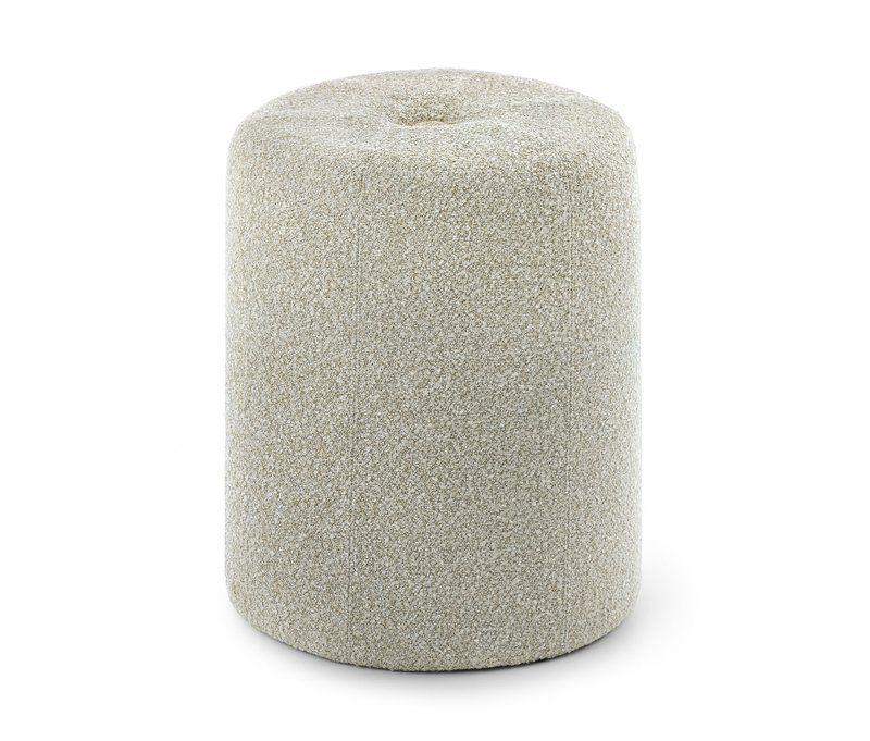 Tchibo - Bouclé-Sitzhocker - weiß