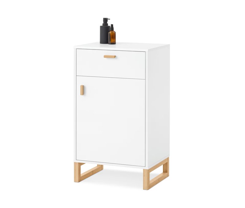 Tchibo - Beistellschrank mit Tür und Schublade - 45x35x90cm - weiß -