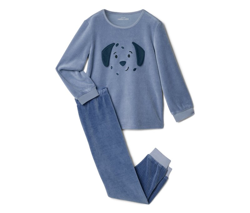 Tchibo - Kinder-Nicki-Pyjama - Jungen - Gr. 122/128 - dunkelblau/print