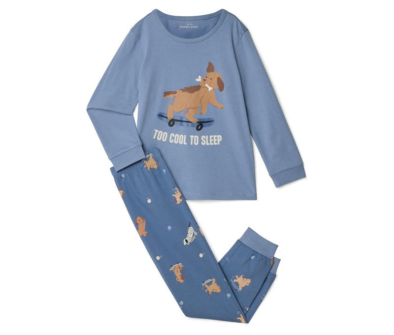 Tchibo - Kinder-Pyjama - Baby - Gr. 86/92 - blau/print