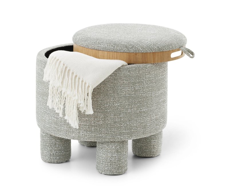 Tchibo - Sitzpouf mit Tablett - olivgrün