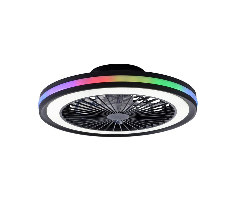 Tchibo - Just Light Deckenventilator »Brandon« - 53,5x53,5x19,5cm - schwarz -